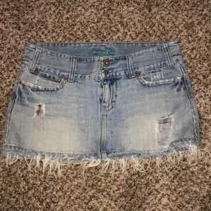 American Eagle Distressed Jean Skirt